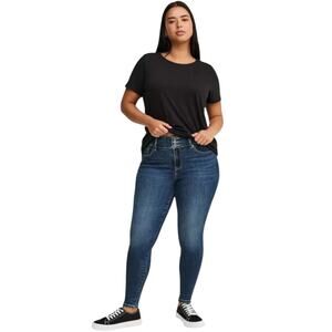 Torrid Women's Plus Petite Jegging Skinny High-Rise Jean Blue Grotto - Size 14P